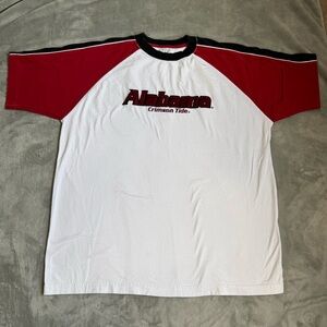 Alabama Crimson Tide Men's White and Red T-Shirt, Size XL